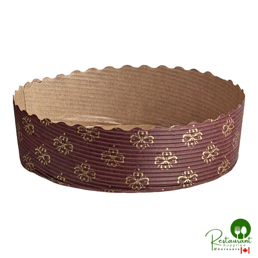 Novacart Corrugated Kraft Paper Baking Mold 4 3/4" x 1 1/4" - 300/Case