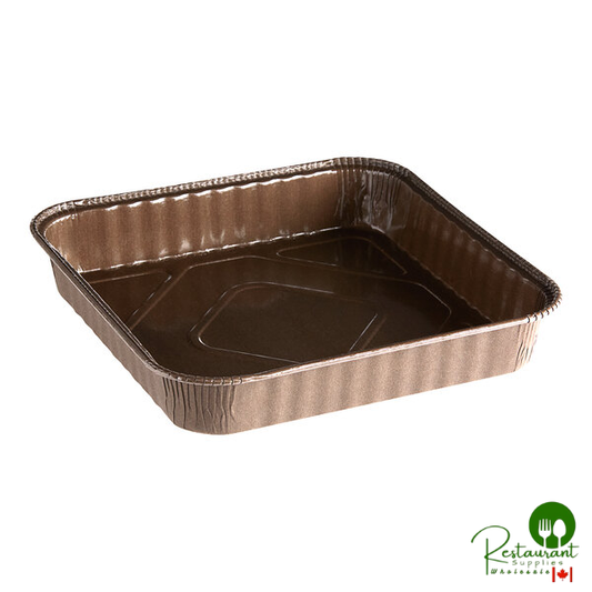 Novacart Brown Square Baking Mold 8" x 8" x 1 1/4" - 500/Case