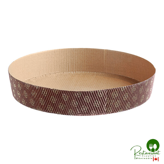 Novacart Corrugated Kraft Paper Baking Mold 9 1/2" x 1 3/4" - 300/Case