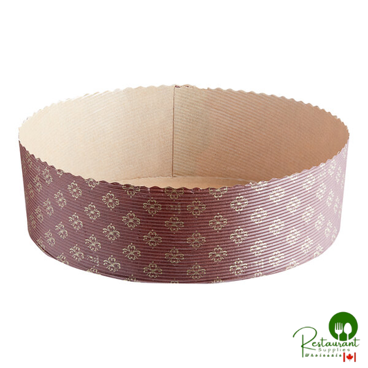 Novacart Brown and Gold Short Paper Baking Mold 56 oz. - 480/Case
