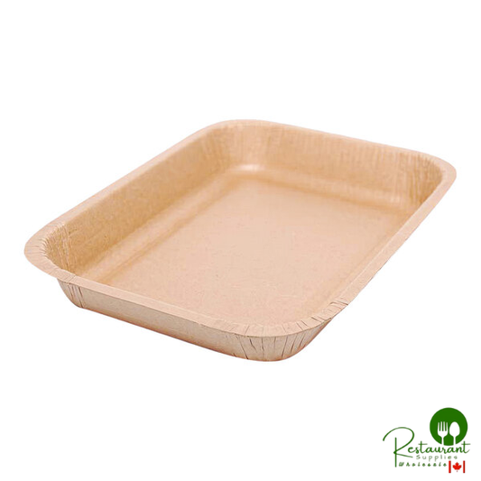 Solut 45345 Eco 8 5/16" x 6" x 1 1/8" Disposable Kraft Paper Food Tray - 360/Case