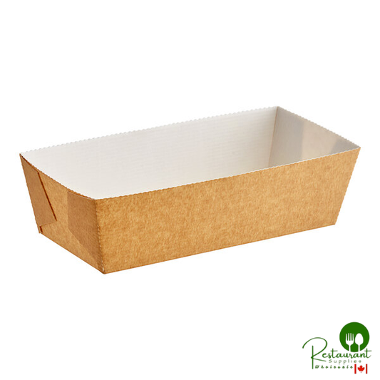 Tielman Bake-Well 30 oz. Corrugated Kraft Paper Bread Loaf Mold - 336/Case