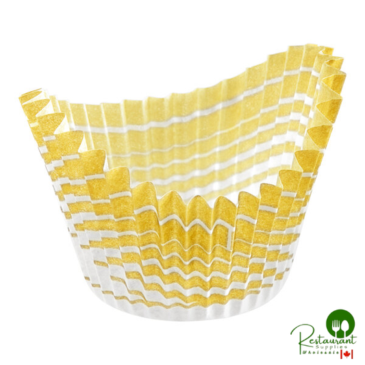 Novacart 1 3/4" x 1 5/16" x 5/16" Gold Boat Baking / Candy Cup - 2,000/Case