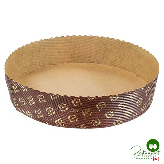 Novacart Brown and Gold Paper Baking Mold 28 oz. - 400/Case