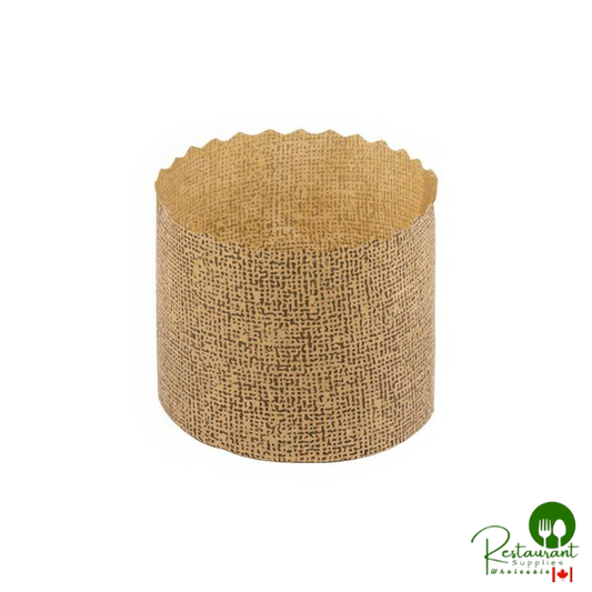 Novacart Panettone P Brown and Gold Paper Baking Mold 5.5 oz. - 2,000/Case