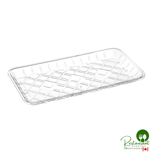 CKF 86612 (#25S) 14 7/8" x 8 1/16" x 1" Clear PET Plastic Meat Tray - 300/Case