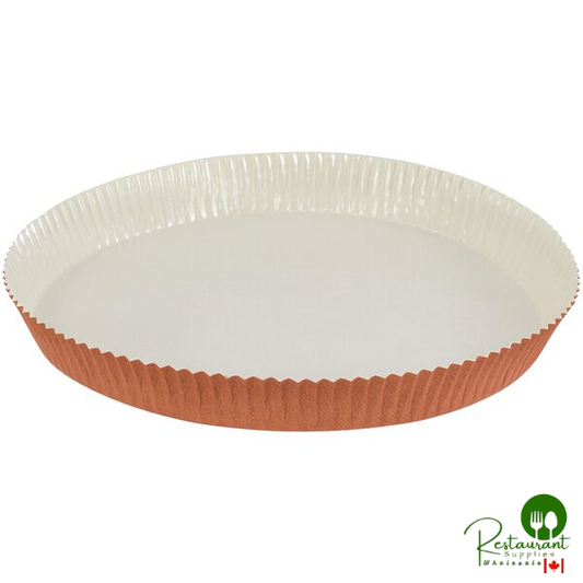 Novacart Optima Terra Cotta Paper Baking Mold 9 1/2" x 1 1/8" - 360/Case