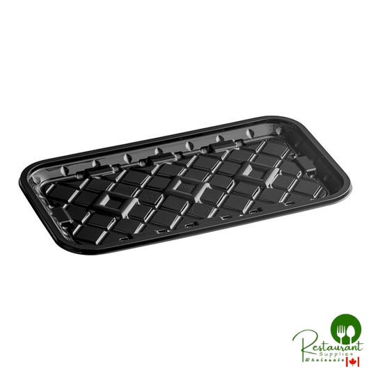 CKF 86616 (#10S) 10 3/4" x 5 15/16" x 11/16" Black PET Plastic Meat Tray - 300/Case
