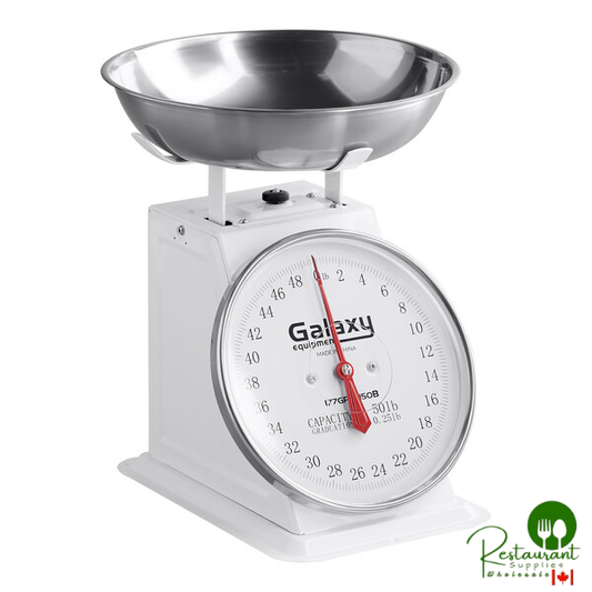 Galaxy 50 lb. Mechanical Portion Control Scale with Removable Stainless Steel Bowl