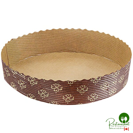 Novacart Corrugated Kraft Paper Baking Mold 6 1/8" x 1 3/8" - 600/Case