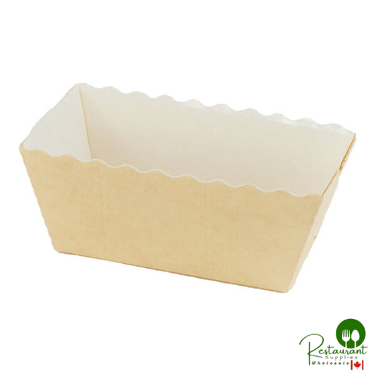 Novacart Easybake 4 oz. Beige / White Mini Loaf Mold - 500/Case