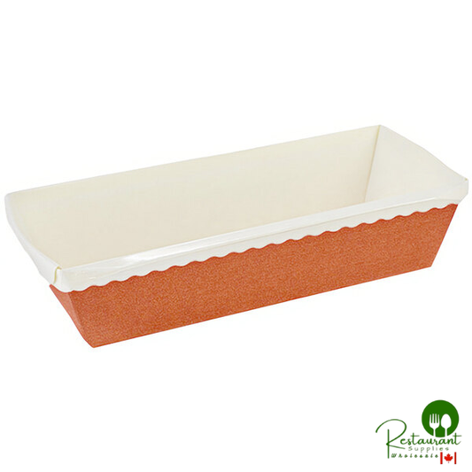 Novacart Optima OP 165 Terra Cotta / White Loaf Mold 6 1/2" x 2 1/2" x 1 3/4" - 450/Case