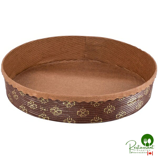 Novacart Corrugated Kraft Paper Baking Mold 6 3/4" x 1 3/8" - 600/Case