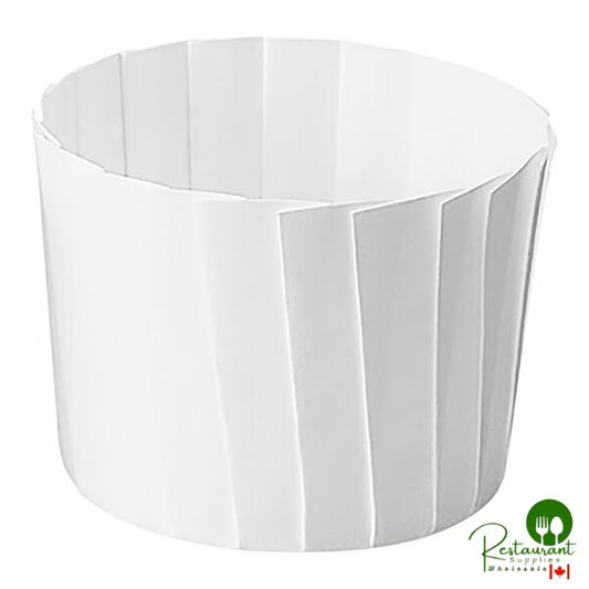 Welcome Home Brands 2 5/16" x 2" White Pleated Baking Cup - 490/Case