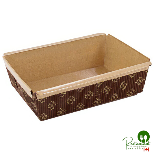 Novacart Corrugated Kraft Paper Bread Loaf Mold 5 1/2" x 4" x 1 3/4" - 630/Case