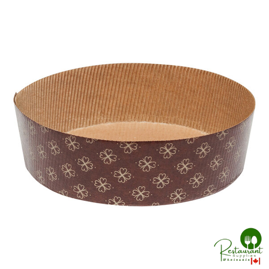 Welcome Home Brands 6 1/8" x 2 3/16" Brown Paper Panettone Baking Mold - 384/Case