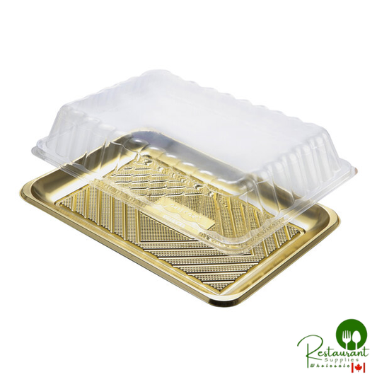 Welcome Home Brands 10 5/8" x 7 1/2" x 2" Clear Rectangular PET Plastic Kado Tray Dome Lid - 150/Case