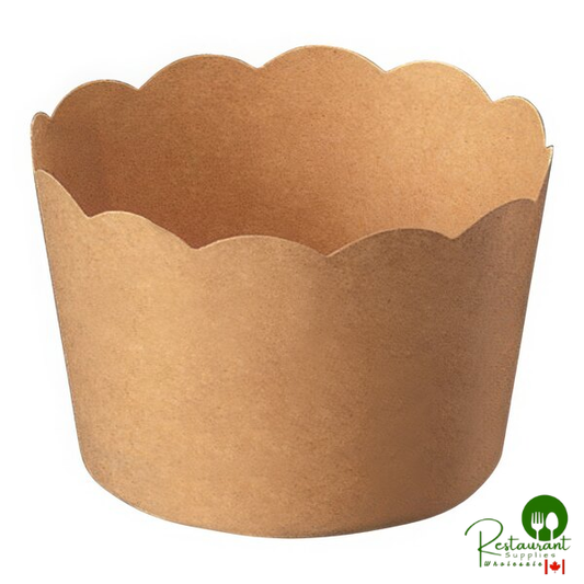Welcome Home Brands 1 11/16" x 1 7/16" Kraft Scalloped Baking Cup - 500/Case