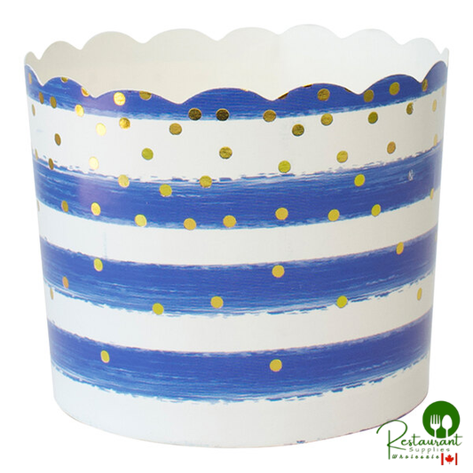Sophistiplate Simply Baked 5 oz. Blue Confetti Baking Cup - 120/Pack