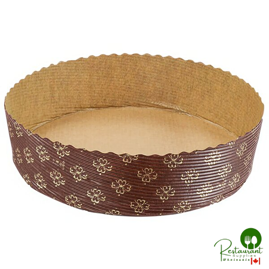 Novacart Brown and Gold Paper Baking Mold 23 oz. - 540/Case