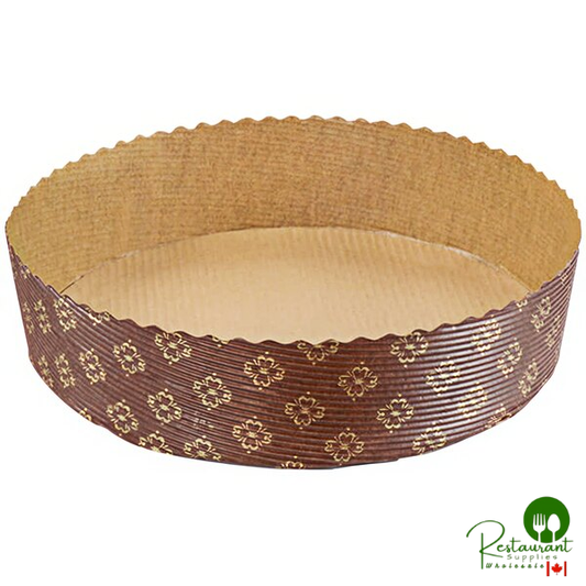 Novacart Brown and Gold Paper Baking Mold 26 oz. - 540/Case