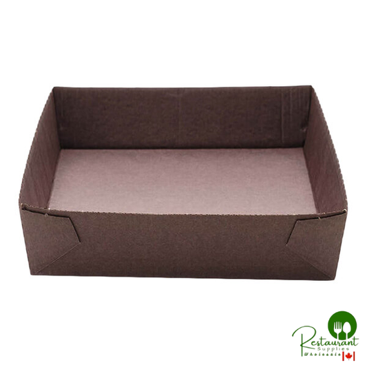 Novacart Easybake 5 15/16" x 5 15/16" x 1 7/8" Brown Paper Baking Mold - 240/Case