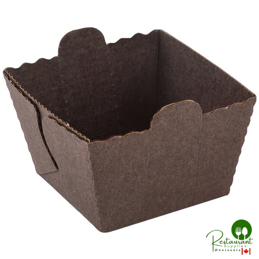 Novacart Easybake Brown Cube Mold 1 13/16" x 1 1/2" - 1,440/Case