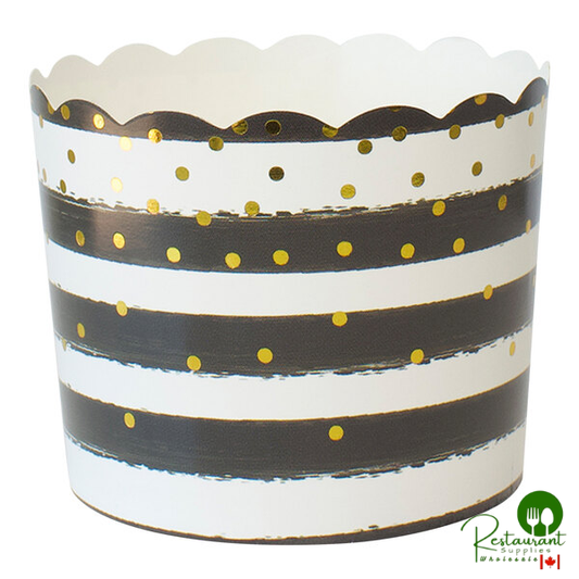 Sophistiplate Simply Baked 5 oz. Black Confetti Baking Cup - 120/Pack