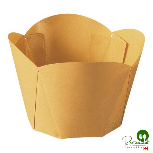 Welcome Home Brands 1 5/8" x 1 7/16" Yellow Scalloped Baking Cup - 500/Case