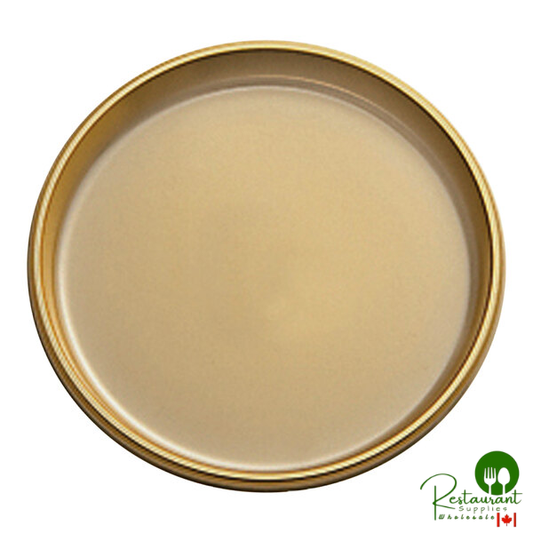 Welcome Home Brands 2 7/16" Gold PET Plastic Round Tray - 500/Case