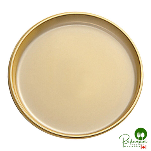 Welcome Home Brands 3 1/8" Gold PET Plastic Round Tray - 500/Case
