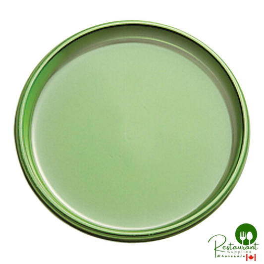 Welcome Home Brands 3 1/8" Leaf Green PET Plastic Round Tray - 500/Case