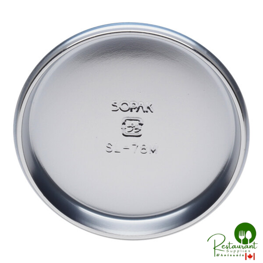 Welcome Home Brands 3 1/8" Silver PET Plastic Round Tray - 500/Case