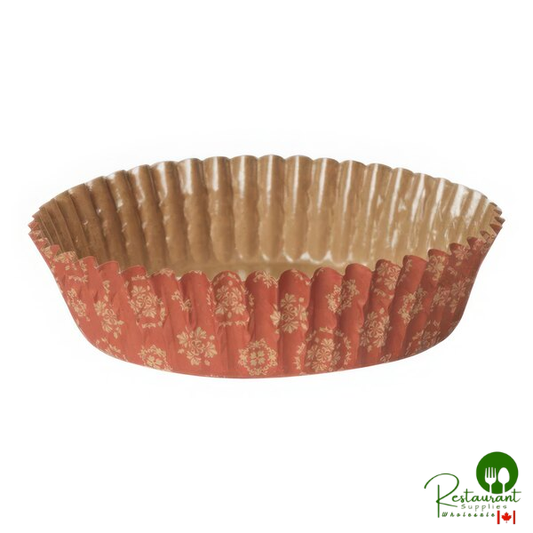 Welcome Home Brands 3 7/8" x 1 3/16" Red Damask Paper Baking Cup - 1,500/Case