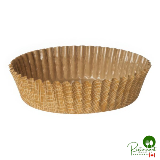 Welcome Home Brands 3 7/8" x 1 3/16" Yellow Tweed Paper Baking Cup - 1,500/Case