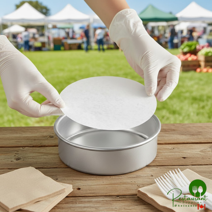 6" Round Dry Wax Pan Liner  by Prime- 1,000/Case