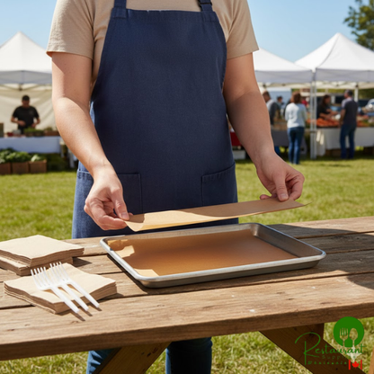 9" x 12" Quarter Size Unbleached Silicone Coated Parchment Paper Bun / Sheet Pan Liner Sheet by Prime - 1,000/Case