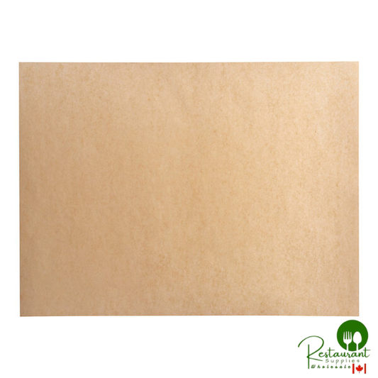 12" x 16" Half Size Unbleached Silicone Coated Parchment Paper Bun / Sheet Pan Liner Sheet by Prime - 1,000/Case