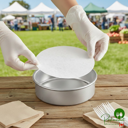 12" Round Quilon® Coated Parchment Pan Liner by Prime - 1,000/Case