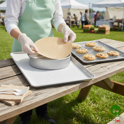 9" Round Unbleached Quilon® Coated Parchment Pan Liner by Prime - 1,000/Case