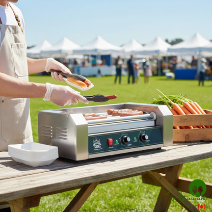 HDRG12 12 Hot Dog Roller Grill with 5 Rollers by Prime - 120V, 650W