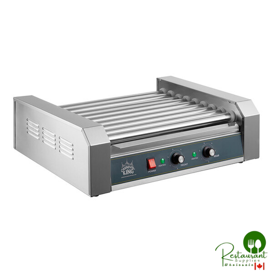 HDRG24 24 Hot Dog Roller Grill with 9 Rollers by Prime - 120V, 1170W