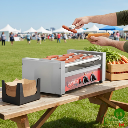 RG1818 18 Hot Dog Roller Grill with 7 Rollers  by Prime- 120V, 590W