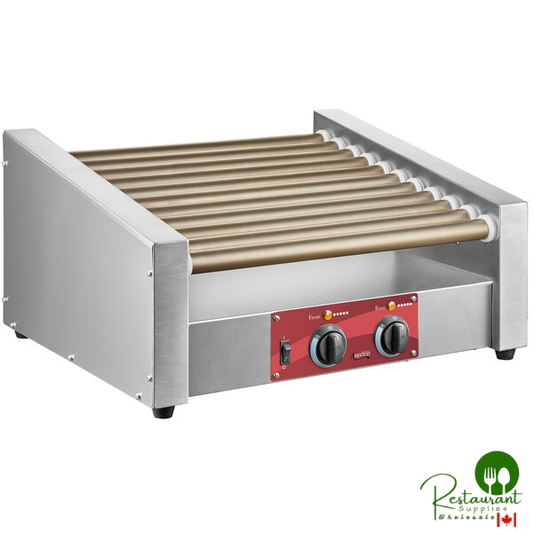 RG1830SLT 30 Slanted Hot Dog Roller Grill with 11 Non-Stick Rollers by Prime - 120V, 910W