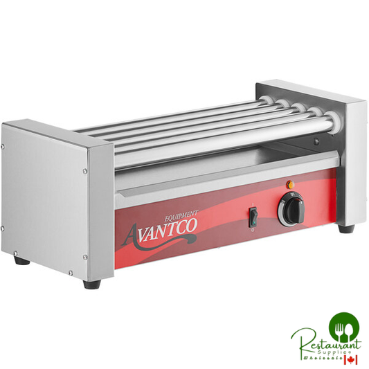 RG1812 12 Hot Dog Roller Grill with 5 Rollers by Prime - 120V, 430W