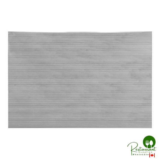 SatinWrap 20" x 30" 10 lb. Black and White Pinstripe Tissue Paper Sheets 2030-SD#343 - 240/Pack