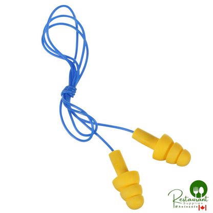 3M 340-4004 E-A-R™ UltraFit™ Yellow / Blue Corded Earplugs - 100/Pack