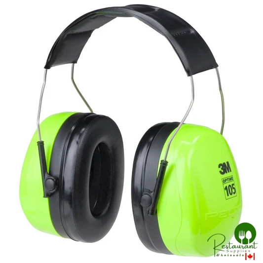 3M H10A HV PELTOR™ Optime™ 105 Black / Green Over-the-Head Earmuffs