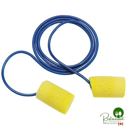 3M 311-1105 E-A-R™ Classic Plus Yellow / Blue Corded Foam Earplugs - 200/Pack