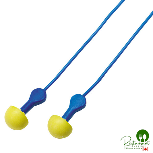 3M 311-1114 E-A-R™ EXPRESS™ Pod Plugs™ Yellow / Blue Corded Foam Earplugs - 100/Pack